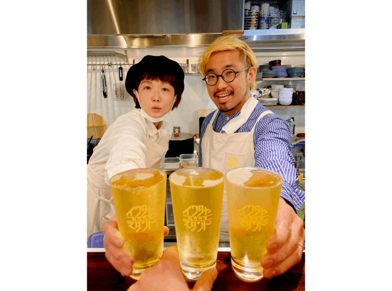 お店のロゴ入りオリジナルグラス｜岩田屋商店様