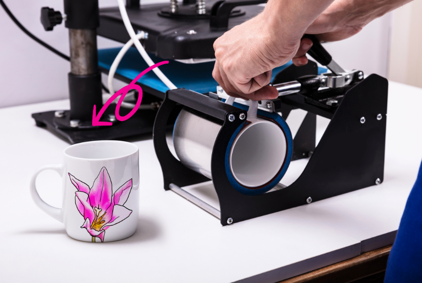 昇華転写印刷のイメージ（印刷工程）