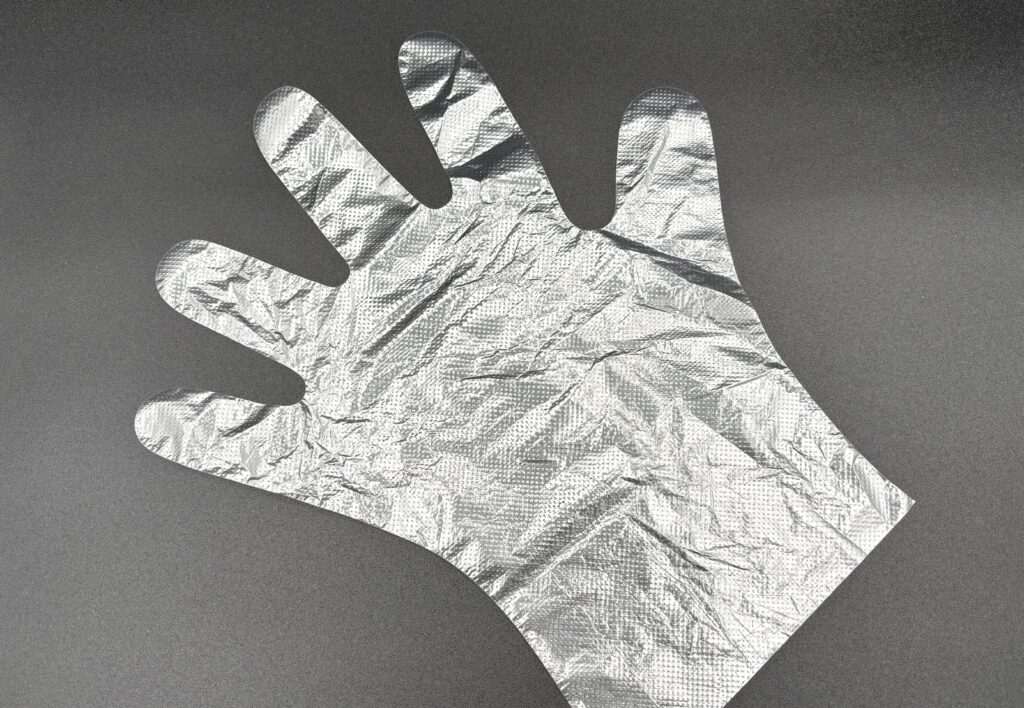 エンボス加工フィルムを使った手袋